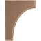Ekena Millwork 3 1/2"W x 6"D x 8"H Clarksville Wood Vintage Decor Bracket, Weathered Brown BKTWD04X06X08CVBR - alternate 3